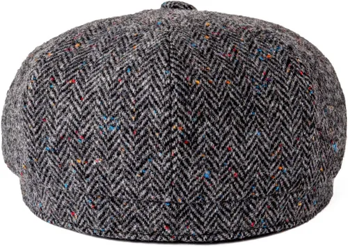 Vista 4 de BoTVELA - 8 piezas de mezcla de lana para hombre, diseño de espiga, en 5 colores clásicos