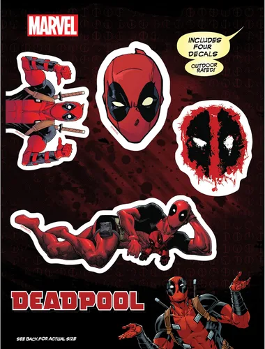 Vista 10 de Marvel Deadpool Calcomanías de vinilo – Juego de 3 calcomanías de vinilo Deadpool para automóvil, ventana, camión, parachoques, laptop, vaso, 1991