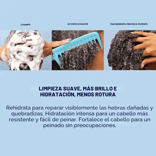 Vista 8 de SheaMoisture Champú y acondicionador, hidratación y reparación de miel de manuka y yogur + tratamiento potencial de proteínas, mascarilla capilar