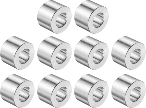 Vista 72 de uxcell 10 piezas de espaciador de acero inoxidable de 3/8" de diámetro interno x 3/4" de diámetro exterior x 1" de longitud, espaciador de rosca