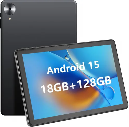 Vista 14 de Tablet Android, 10.1 pulgadas Android 15 Tablets 18 (6+12) GB RAM 128GB ROM, 1280x800 Incell HD pantalla táctil, batería de 6000mAh, Bluetooth