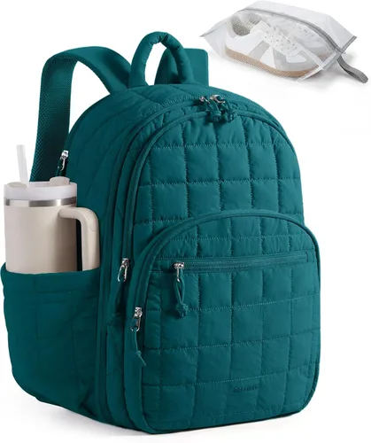 Vista 23 de BAGSMART Mochila de viaje para mujer, mochila universitaria para laptop de Negro