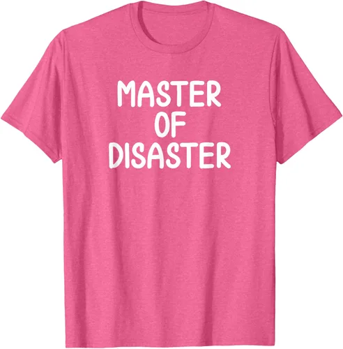 Vista 31 de Camiseta divertida con texto en inglés "Master Of Disaster