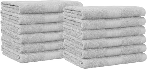 Vista 15 de Amazon Basics Toallas de algodón para la cara, suaves, absorbentes, paquete de 12, color negro, 12 x 12 pulgadas