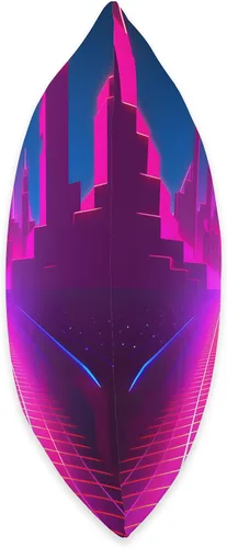 Vista 2 de PP Accessories Retrowave Street 80s Vaporwave Synthwave Throw Pillow, 16x16, Multicolor