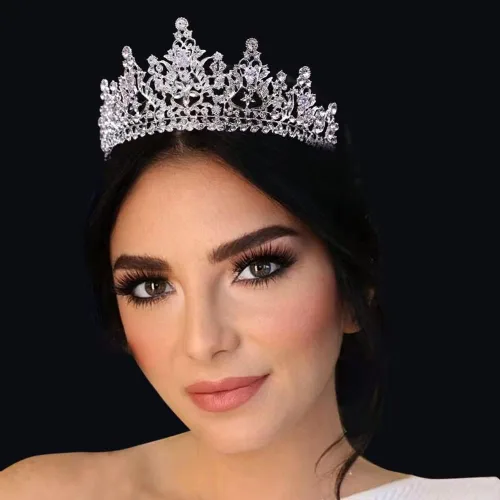 Vista 2 de LOVFOIVER Crown and Tiara for Women, Princess Crowns for Girls Crystal Queen Tiaras, Rhinestone Wedding Headband for Bridal