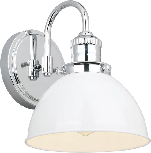 Vista 45 de Design House 519892 Kimball Industrial Farmhouse Luz de Pared Interior de 1 Luz con Pantalla de Metal para Pasillo, Baño, Cocina, Vestíbulo, Pintura