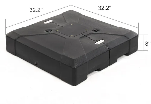 Vista 5 de PURPLE LEAF DY1100 Base de sombrilla para patio, cuadrada, rellena de arena y agua, 32.2" X 32.2