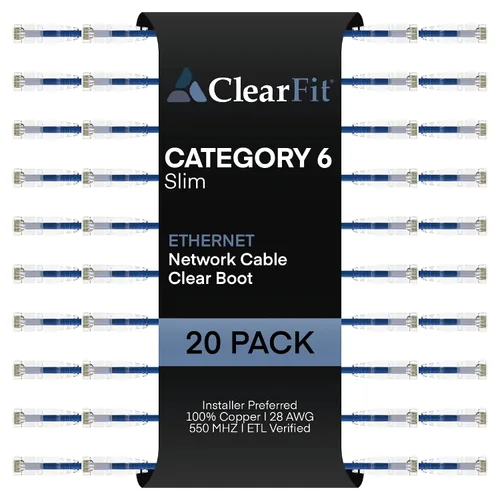 Vista 33 de UNC Group - Paquete de 10 cables de conexión Ethernet Cat6 28AWG de 1 pie, red, arranque transparente, Internet Cat 6, clasificación para centro
