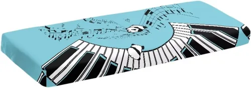 Vista 92 de Cubierta antipolvo para teclado de piano de llama, cubierta protectora de teclado de música elástica para pianos eléctricos digitales