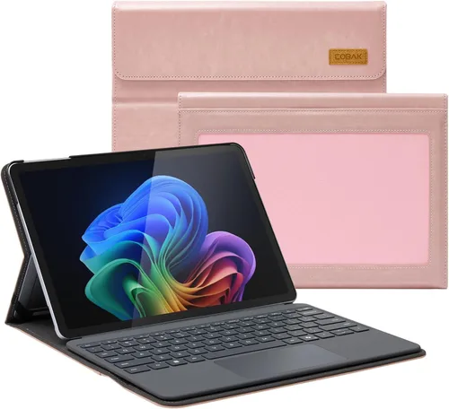 Vista 13 de CoBak Funda para Microsoft Surface Pro de 12" (2025), Premium Business Cover con soporte multiángulo, soporte para lápiz capacitivo integrado