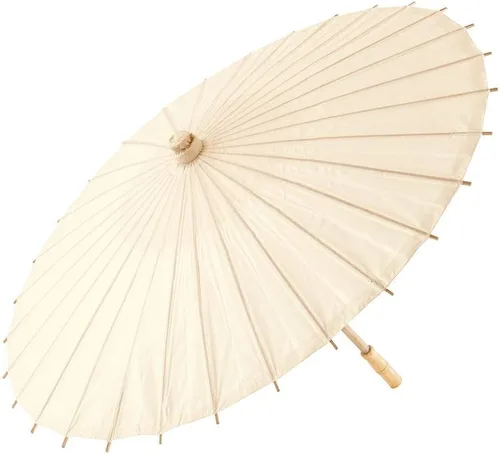 Vista 9 de Weddingstar Parasol de papel con deshuesado de bambú, Azul Aqua