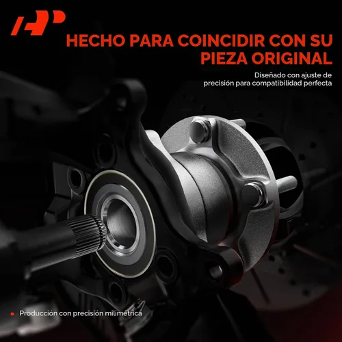 Vista 3 de A-Premium 2 rodamientos de rueda trasera y conjunto de cubo con 5 lengüetas compatibles con Chevrolet Cruze 2016 2017 2018 2019