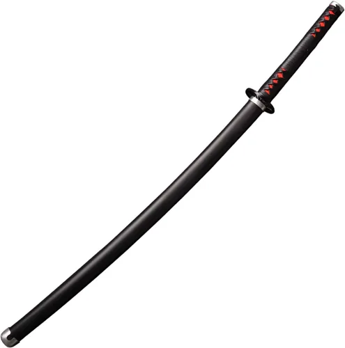 Vista 3 de Sword fort - Katana de acero al carbono de metal real, espada Katana de RengokuTanjiroInosuke de anime Demon Slayer, alrededor de 41 pulgadas