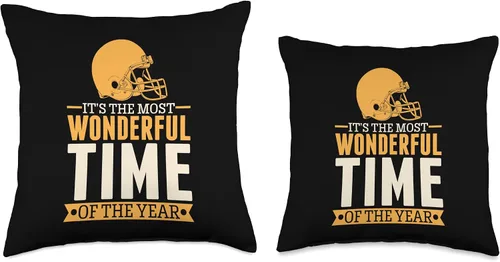 Vista 3 de College Football Themed Birthday Party Supplies It's The Most Wonderful Time of The Year - Almohada de fútbol para la temporada de fútbol americano
