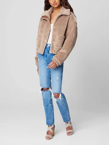 Vista 5 de BLANKNYC Chaqueta Sherpa de lujo para mujer abrigo cómodo y elegante