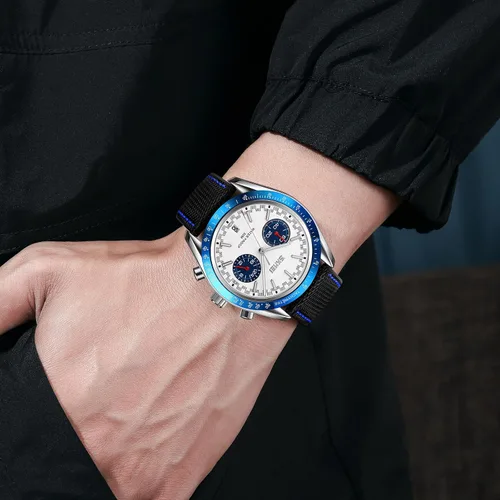 Vista 2 de Reloj para hombre - Reloj de pulsera deportivo clásico y elegante a la moda, reloj de vestir para hombre, regalo elegante, resistente al agua, reloj