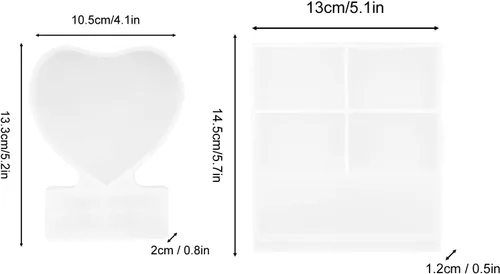 Vista 5 de 2 moldes de resina para marco de fotos, herramienta de silicona personalizada para fotos, marcos de fotos, moldes de silicona