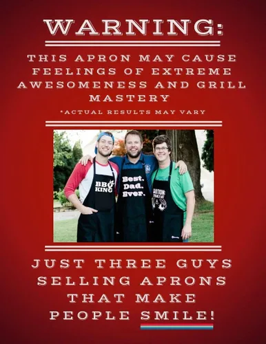 Vista 3 de ApronMen, Skinny Chef BBQ Grill Adjustable Apron for Men, One