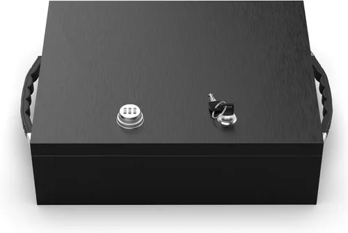 Vista 2 de Caja fuerte ignífuga, combinación dual y cofre de seguridad con cerradura de llave