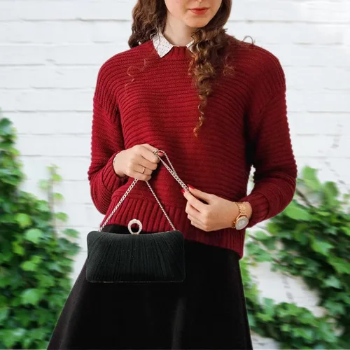 Vista 3 de Simcat Bolso de mano dorado para mujer, bolso de noche con purpurina, plisado, para mujer, formal, novia, boda, baile de graduación