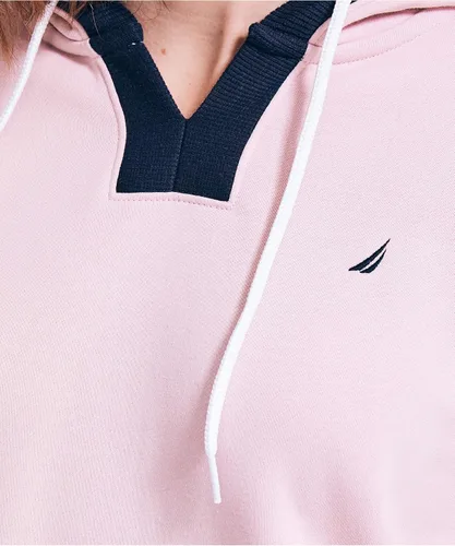 Vista 5 de Nautica Sudadera con capucha de cuello dividido de ajuste clásico para mujer