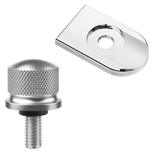 Vista 11 de Tornillo de perno de asiento de aleación de aluminio negro adecuado para Harley Davidson 1996-2024 (1 perno)