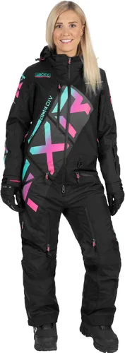 Vista 8 de FXR Monosuit CX Lite 2025 para mujer (negro/camuflaje militar/E.Pink - 10)