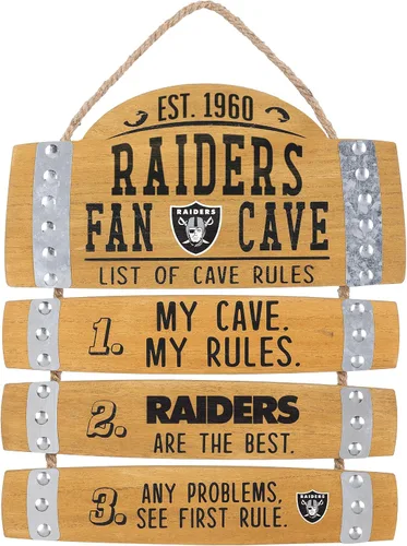 Vista 13 de FOCO Letrero colgante de pared con logotipo de equipo de la NFL