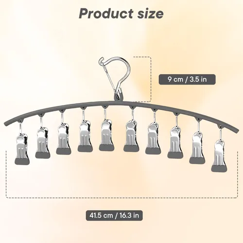Vista 5 de Organizador de leggings para armario, paquete de 2 ganchos de núcleo de acero ArtHonor con clips con capacidad para 20 leggings, pantalones, jeans