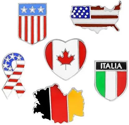 Vista 5 de Flairs New York - Broche de solapa esmaltado hecho a mano, United States