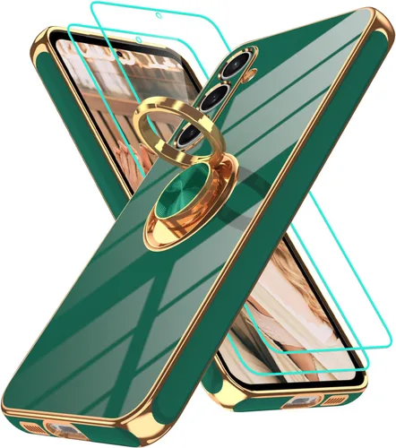 Vista 36 de Funda para Motorola Moto G 5G 2024: Funda Moto G Play 5G 2024 con 2 piezas de protectores de pantalla, soporte de anillo de rotación de 360°