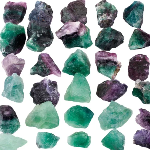 Vista 6 de Rockcloud 1 lb de cristales naturales en bruto para cabujón, pulido, corte, lapidario, pulido, sanación por cristales y Reiki, Fluorita