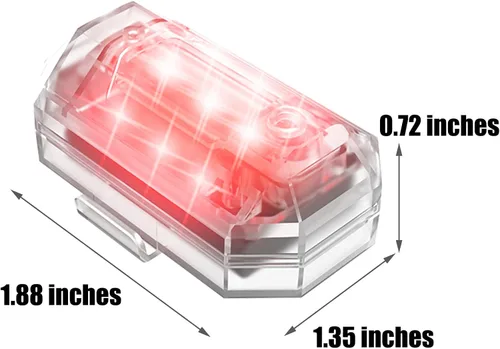 Vista 7 de Mini luces USB recargables 7 colores LED luces de carretera luz de emergencia alto brillo IP68 impermeable montar anticolisión luz de señal nocturna