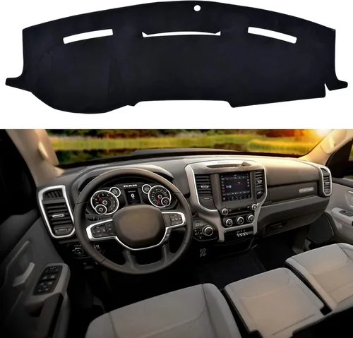 Vista 8 de SPEEDWOW Tapete para cubierta de tablero de instrumentos compatible con Ford F150 1997-2003 sin sensor climático/sensor de luz