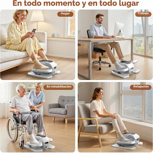 Vista 4 de Under Desk Elliptical Exercise Machine, Elliptical Leg Exerciser as Seen on TV, 12 Speeds Leg Exerciser While Sitting for Seniors, Electric Seated