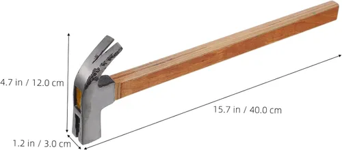 Vista 2 de Martillo de garra que tira del clavo Martillo multifuncional Martillo de tracción de clavos Martillo de madera comprimida Martillo de mango