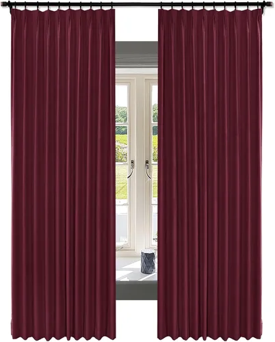 Vista 28 de Fcosie Juego de 2 paneles de cortinas opacas extralargas de 120 pulgadas de largo, cortinas de doble capa para oscurecer la habitación, paneles