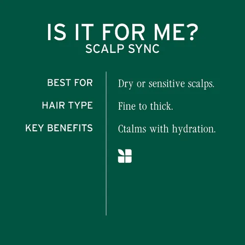 Vista 4 de Biolage Scalp Sync Calming Shampoo - Gently Cleanses Dry & Sensitive Scalps, Hydrates & Soothes, Fermented Tea Blend & Glycolic Acid, Vegan &