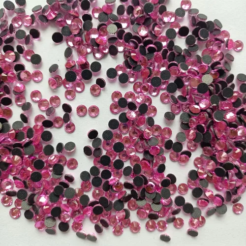 Vista 2 de Hot Fix Rhinestones 10 Gross (1440 piedras/paquete) Hotfix Rhinestones (rosa, SS20)