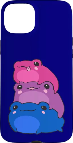 Vista 9 de Funda estética para iPhone 12/12 Pro Bisexual Flag Color Frogs Sutil Bi Pride LGBTQ