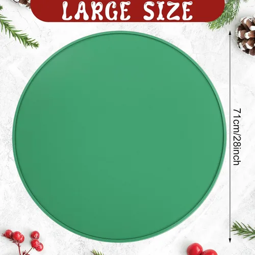 Vista 4 de Timgle Alfombrilla de silicona para árbol de Navidad de 28/35 pulgadas, 28 Protector de suelo resistente contra derrames, arañazos, almohadilla