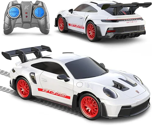 Vista 13 de AEROQUEST Audi - Auto de control remoto, a escala 1:24, eléctrico, deportivo, de carreras, pasatiempos, vehículo modelo Audi para niños y niñas, Azul