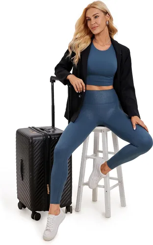 Vista 3 de CRZ YOGA Butterluxe - Leggings de piel sintética mate para mujer, 26.5 pulgadas, sin costuras frontales, cintura alta, elásticos, pantalones de piel