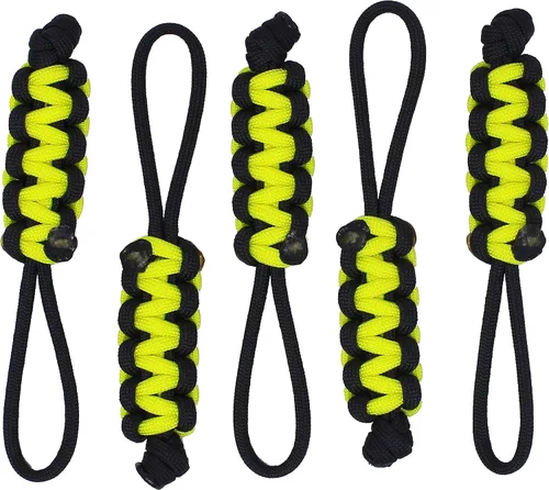 Vista 12 de BubbasGarageTv - Tiradores de cremallera de paracord grandes y resistentes (negro)