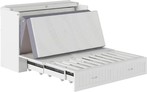 Vista 15 de AFI, Southampton Murphy - Baúl de cama Queen con colchón y cajón de 6 pulgadas, color blanco