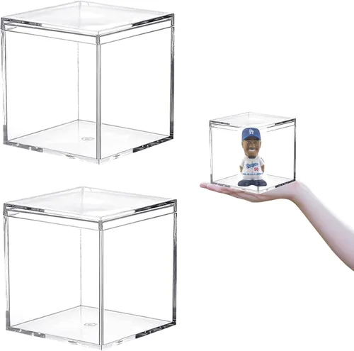Vista 9 de KissYou Caja pequeña de acrílico con tapa transparente para dulces, cajas para exhibición, decoración de fiesta, plástico, cuadrado, cubo