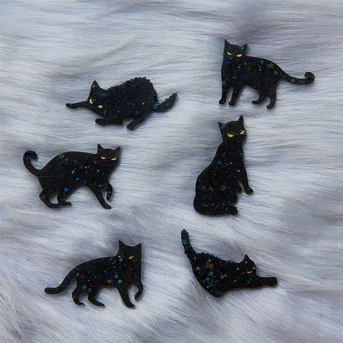 Vista 5 de Molde de resina para gatos, lindos moldes de silicona epoxi para colgante, molde de fundición para joyería de bricolaje, collar, aretes, ornamento