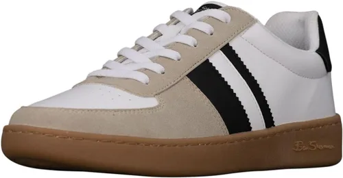 Vista 10 de Ben Sherman Mens Hyde Classic Sneaker Blanco/Beige/Azul Marino/Rojo