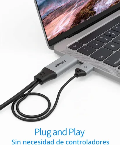 Vista 4 de Cable HDMI a USB C 4K60Hz, HDMI 2.0 a UsbC Adaptador de cable de grafeno suave de 6.6 pies, conecta HDMI portátil, PC, Xbox, Dock de cubierta